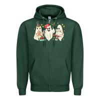 Christmas Ghosts Zipper Hoodie | Teevron