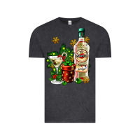 Vintage Black cocrtail martini and gift and snow Vintage Tee - AdoDesignShop