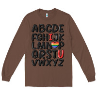 Chestnut pride alphabet Long Sleeve Tee - MaliasSmallBusiness