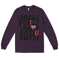 Plum pride alphabet Long Sleeve Tee - MaliasSmallBusiness