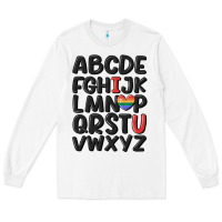 White pride alphabet Long Sleeve Tee - MaliasSmallBusiness