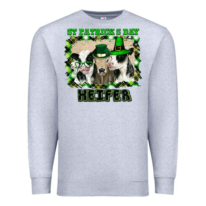 St Patricks Day Heifer Premium Sweatshirt by Bettercallsaul | Teevron
