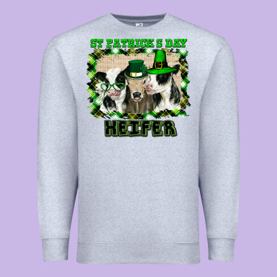 St Patricks Day Heifer Premium Sweatshirt Designed By Bettercallsaul