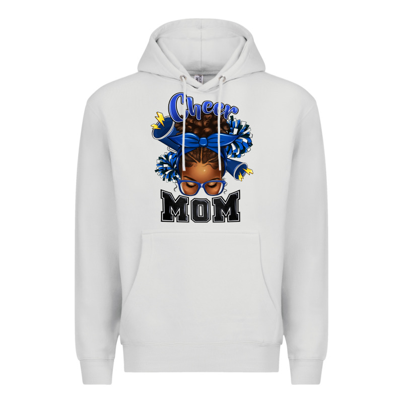 Cheer Mom Afro Messy Bun Premium Hoodie by texasbilliewilder | Teevron
