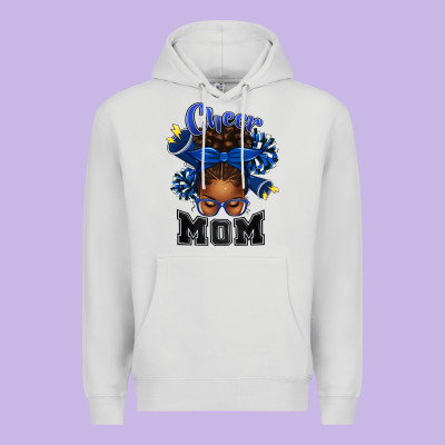 Cheer Mom Afro Messy Bun Premium Hoodie Designed By Texasbilliewilder