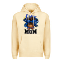 Pina Colada Cheer Mom Afro Messy Bun Premium Hoodie - texasbilliewilder