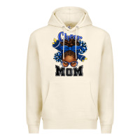 Tofu Cheer Mom Afro Messy Bun Premium Hoodie - texasbilliewilder