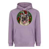 Christmas Pug With Buffalo Plaid Heavyweight Hoodie | Teevron