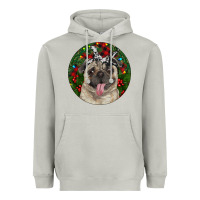 Moon Dust Christmas Pug With Buffalo Plaid Heavyweight Hoodie - RanaPortraitStore