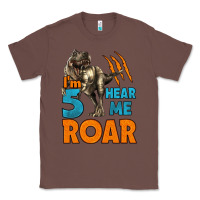 Chestnut i'm five hear me roar dinosaur birthday Classic Tee - LillyAllenDesigns