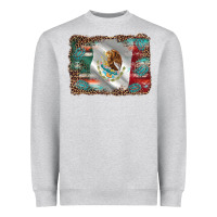 Heather Grey mexico gemstone leopard Heavyweight Sweatshirt - AdoDesignShop