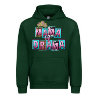 Forest Green Mama of Drama Mother's Day Urban Hoodie - CowGirlArtShop