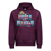 Mauve Wine Mama of Drama Mother's Day Urban Hoodie - CowGirlArtShop