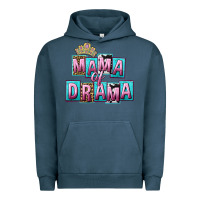 Pigment Midnight Navy Mama of Drama Mother's Day Urban Hoodie - CowGirlArtShop