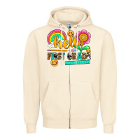 Sandshell hello first grade Zipper Hoodie - NancyCooperArtShop