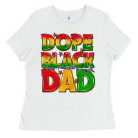White dope black dad with stars Ladies Tee - texasbilliewilder