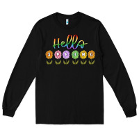 Black hello spring Long Sleeve Tee - MaliasSmallBusiness