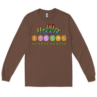 Chestnut hello spring Long Sleeve Tee - MaliasSmallBusiness