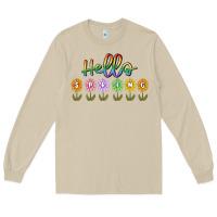 Mushroom hello spring Long Sleeve Tee - MaliasSmallBusiness