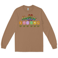Toasted Coconut hello spring Long Sleeve Tee - MaliasSmallBusiness