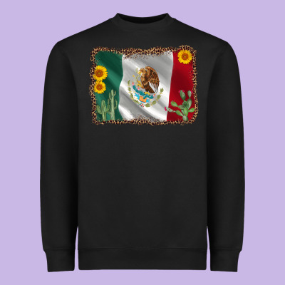 Mexico Flag Sunflower Cactus Heavyweight Sweatshirt Designed By Adodesignshop