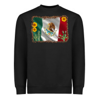 Black mexico flag sunflower cactus Heavyweight Sweatshirt - AdoDesignShop