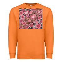 Carrot valentine's day hearts with leopard and cowhide Premium Sweatshirt - RanaPortraitStore