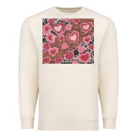 Sandshell valentine's day hearts with leopard and cowhide Premium Sweatshirt - RanaPortraitStore