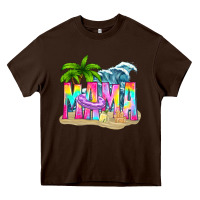 Chocolate Brown summer mama Heavy Core Tee - texasbilliewilder