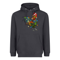 Smoke Christmas Lights Rooster Heavyweight Hoodie - RanaPortraitStore