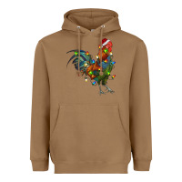 Toasted Coconut Christmas Lights Rooster Heavyweight Hoodie - RanaPortraitStore