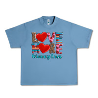 Pebble Blue love more worry less Urban Heavy Tee - AdoDesignShop