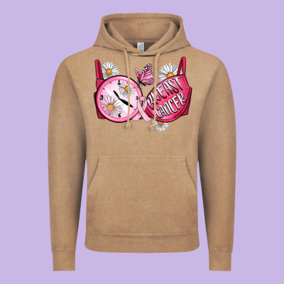 Hour Breast Cancer Bra Vintage Hoodie Designed By Artiststas