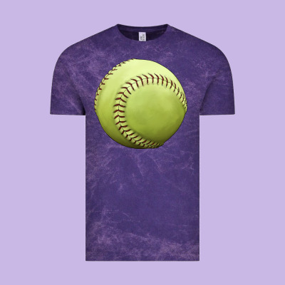 Softball Ball Vintage Tee Designed By Jahusdesignshop