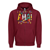 Burgundy i do it for the aha moments Zipper Hoodie - NancyCooperArtShop