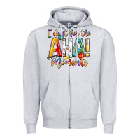 Heather Grey i do it for the aha moments Zipper Hoodie - NancyCooperArtShop