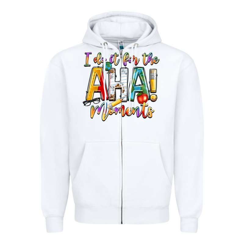 I Do It For The Aha Moments Zipper Hoodie by NancyCooperArtShop | Teevron