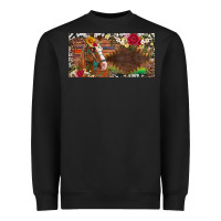 Black western turquoise gemstone horse cowhide leopard floral background lic Heavyweight Sweatshirt - Artiststas