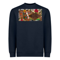 Navy western turquoise gemstone horse cowhide leopard floral background lic Heavyweight Sweatshirt - Artiststas