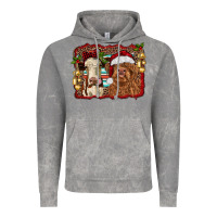 Cloud Rock christmas heifer and highland cow with serape background Vintage Hoodie - RanaPortraitStore