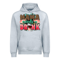 Heather Grey Mama needs a drink mothers day Urban Hoodie - CowGirlArtShop