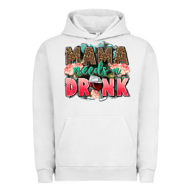 Mama Needs A Drink Mothers Day Urban Hoodie by CowGirlArtShop | Teevron