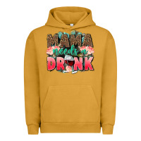 Pigment Peanut Butter Mama needs a drink mothers day Urban Hoodie - CowGirlArtShop