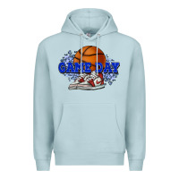 Blue Mist Game day Basketball Premium Hoodie - NancyCooperArtShop