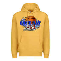 Mustard Game day Basketball Premium Hoodie - NancyCooperArtShop