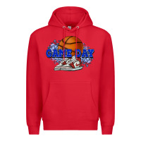 Red Game day Basketball Premium Hoodie - NancyCooperArtShop