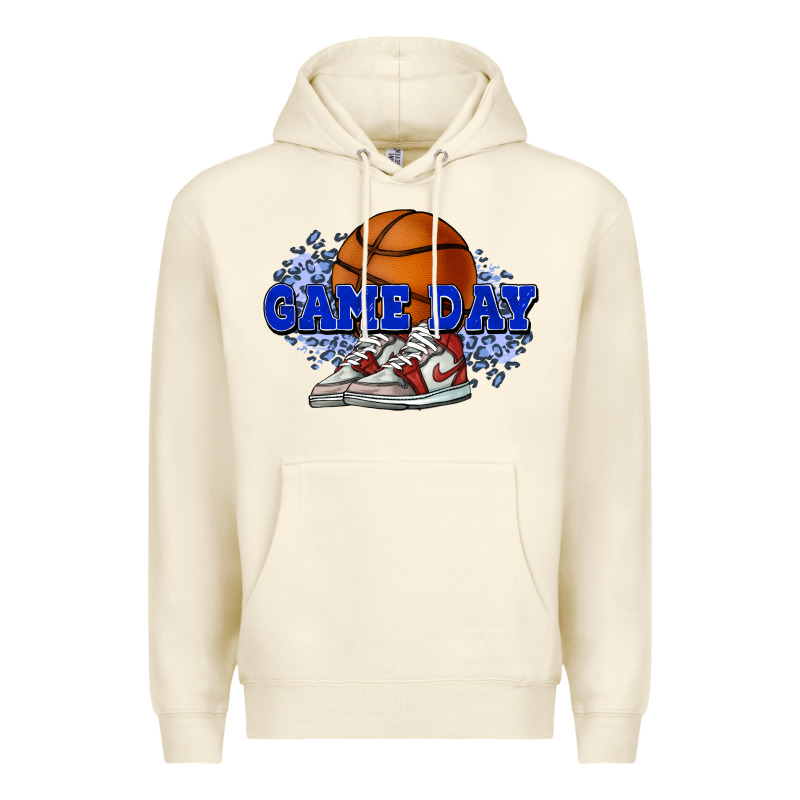 Game Day Basketball Premium Hoodie by NancyCooperArtShop | Teevron