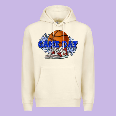 Game Day Basketball Premium Hoodie Designed By Nancycooperartshop