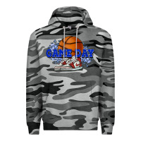 Slate Camo Game day Basketball Premium Hoodie - NancyCooperArtShop