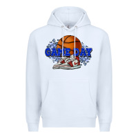 White Game day Basketball Premium Hoodie - NancyCooperArtShop